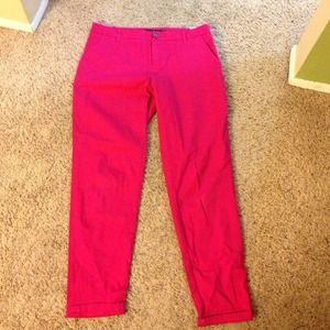 Zara hot pink boyfriend pants