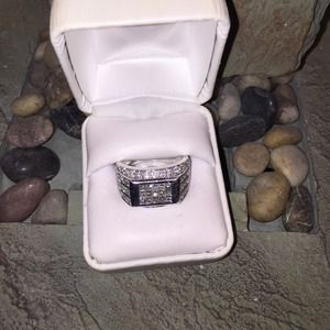 Men's Pave Diamond 14k carat white gold