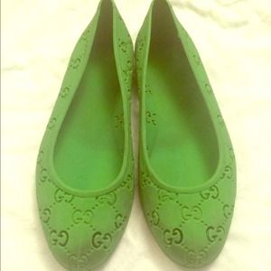 Gucci Rubber Flats Size 38 Limited Color Authentic