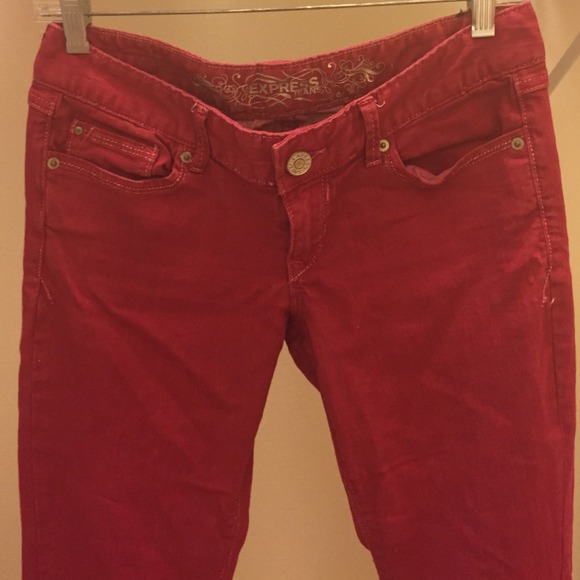 Red skinnies