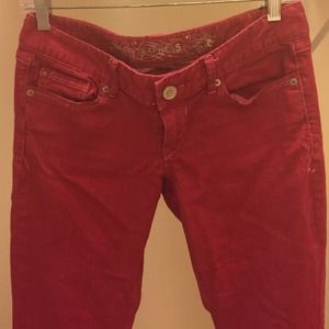 Red skinnies
