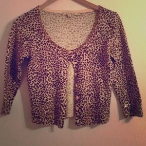 Short cheetah cardigan