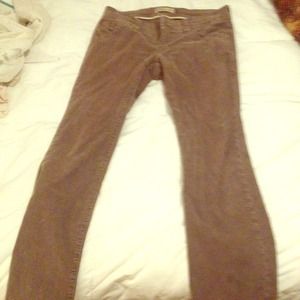 Straight leg brown corduroy pants