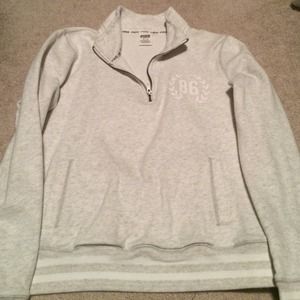 M - PINK Victoria's Secret light gray sweatshirt