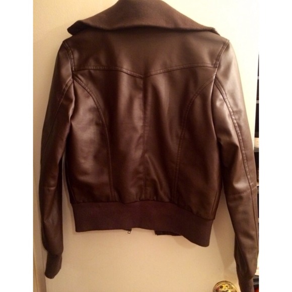Zenana Outfitters Leather Leopard Print Jacket - Picture 2 of 3
