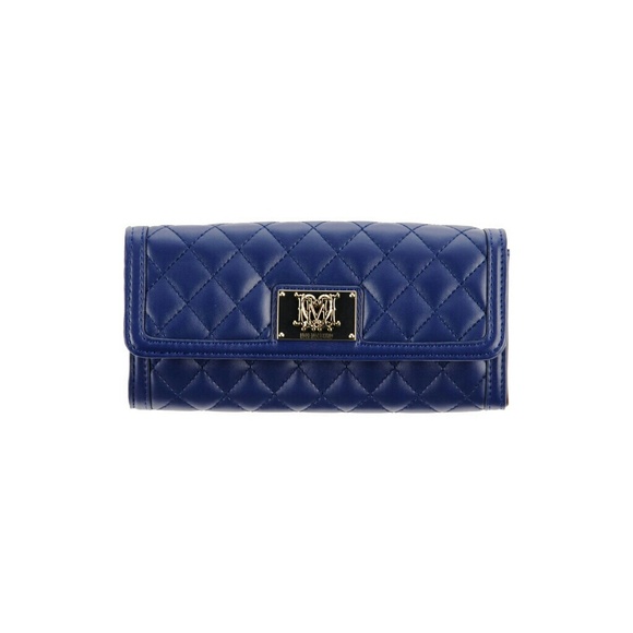 NWT LOVE MOSCHINO NAVY CONTINENTAL CLUTCH WALLET