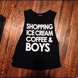 Shopping Icecream Coffee Boys Tank