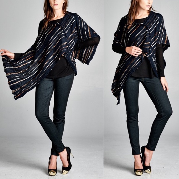 ๐ ๐ The ADONA Knit poncho - MOCHA - Picture 3 of 4