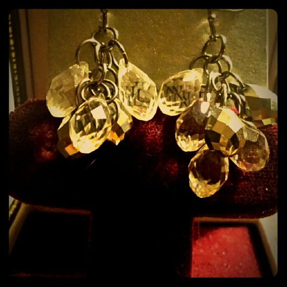 Dangling Brilliance crystal earrings by HANNAH