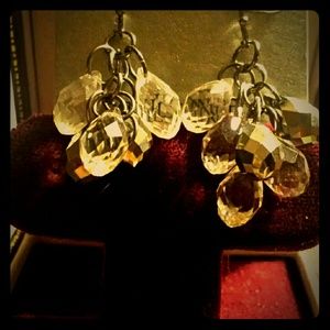 Dangling Brilliance crystal earrings by HANNAH