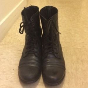 Steve Madden Black Troopa Boots size 7