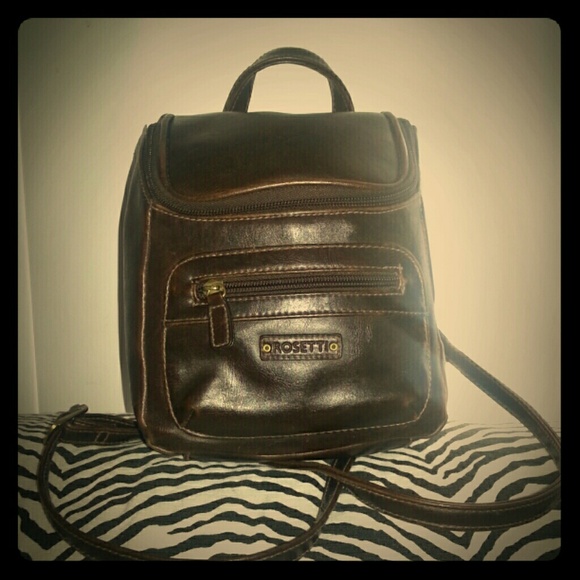 Brown mini backpack/purse