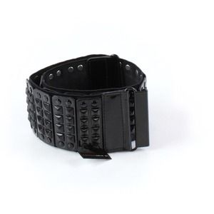 Black studded belt