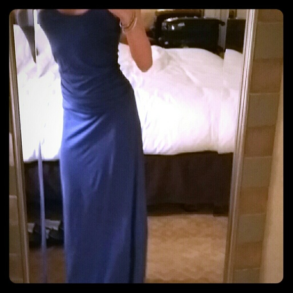 Super sexy Elimie Ruched royal blue maxi dress !!
