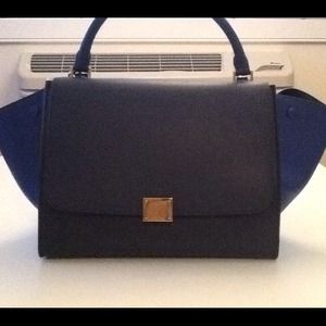 Celine Trapeze Handbag Tri Color calfskin