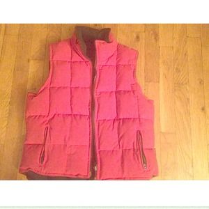 Express red down vest