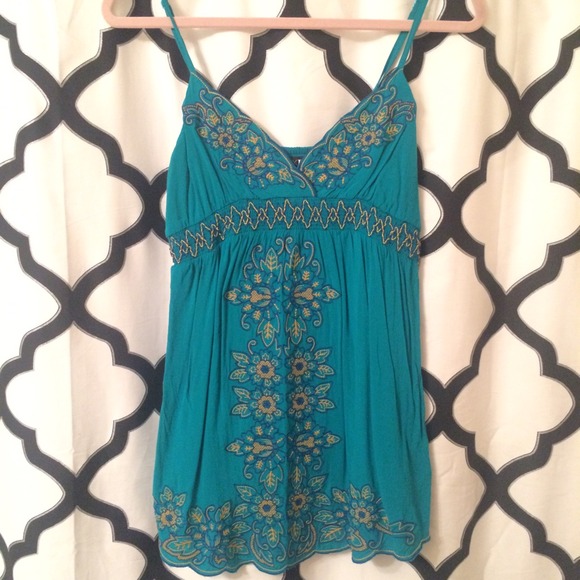 🚫SOLD🚫Bright Teal Tunic Tank