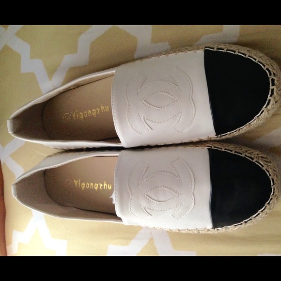 Designer inspired leather espadrilles