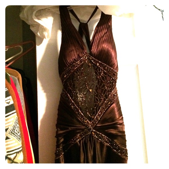 Chocolate brown Prom / Homecoming / formal dress