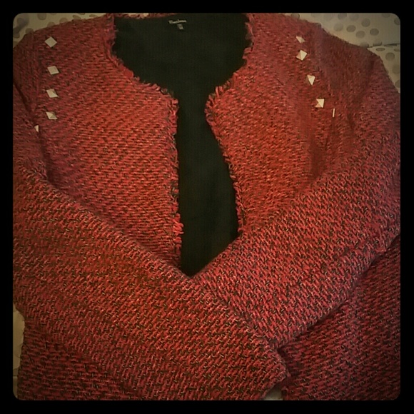 REDUCED Red and black studded blazer