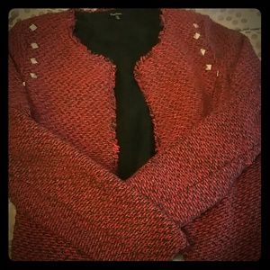 REDUCED Red and black studded blazer