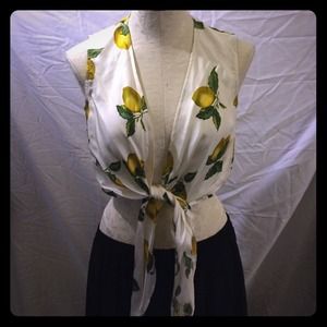 🍋 Silk Lemon Crop Top 🍋