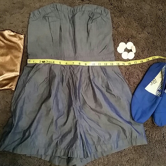 Denim satin Romper - Picture 3 of 4