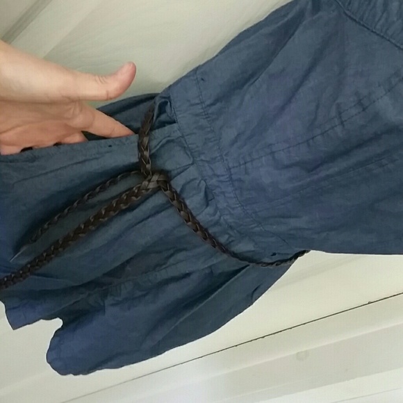 Denim satin Romper - Picture 4 of 4