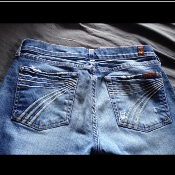 7 for all mankind Dojo distressed jeans size 28