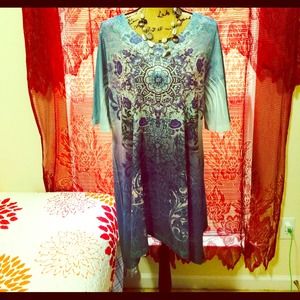 Blue/ Teal Tunic/ Dress