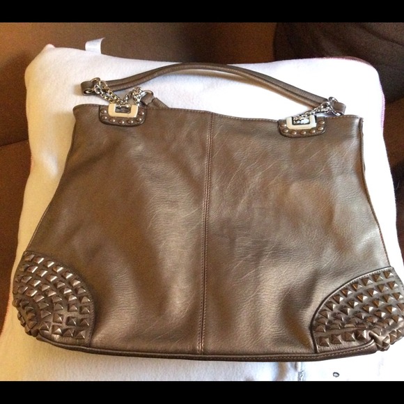 Metallic studded bag