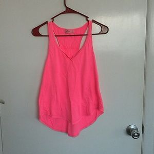 Neon Pink High-Low Tank