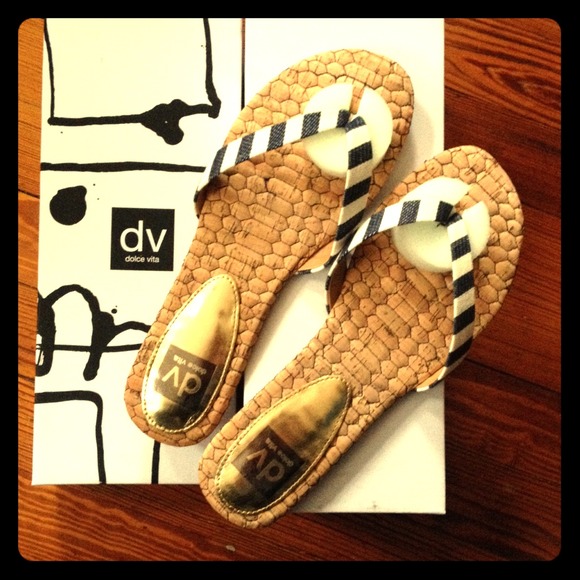 Dolce Vita Donni Flip Flop stripe/cork