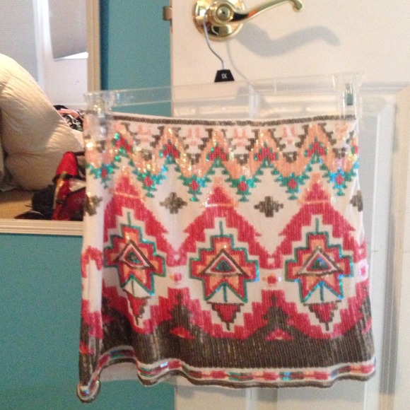 🎉REDUCED🎉 Francesca's sequin tribal skirt