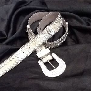 BLINGY Silver rhinestone western belt
