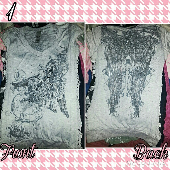 Rhinestoned like new top