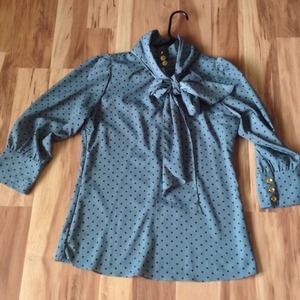 Vintage styled polka dot top.