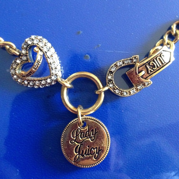 Authentic juicy couture gold choker necklace