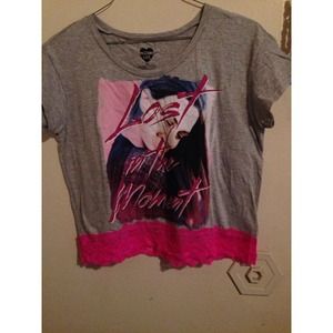 Gray &'d Pink Lace Top.💕