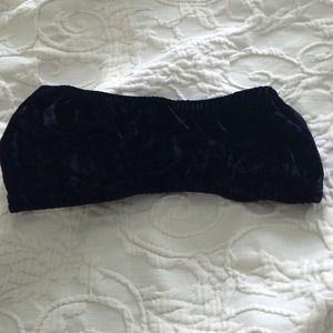 Caged suede Black bandeau Brandy Melville