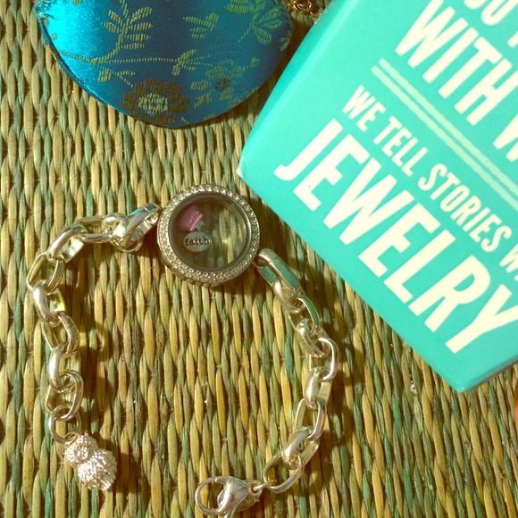 Origami owl bracelet and locket with two charms!