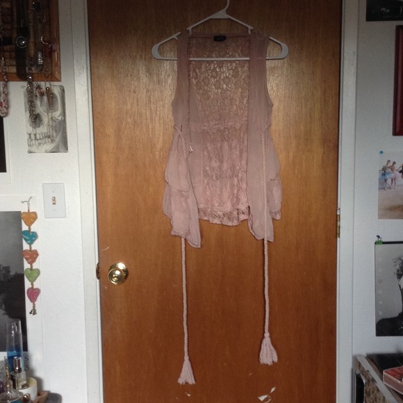 Lacy pink vest