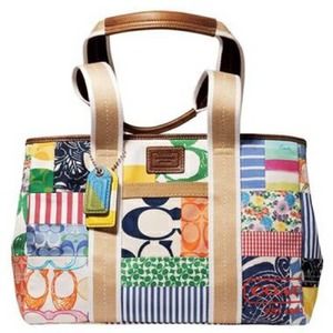 Authentic Coach patch work purse