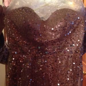 Gold Corset Prom Dress