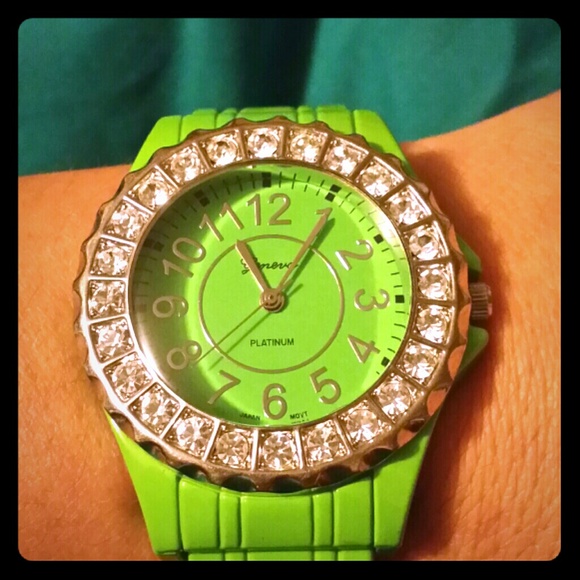 Lime green watch