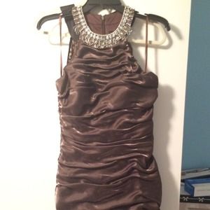 Dress with beads at the neckline