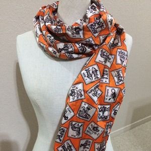 Final sale! Orange zodiac scarf