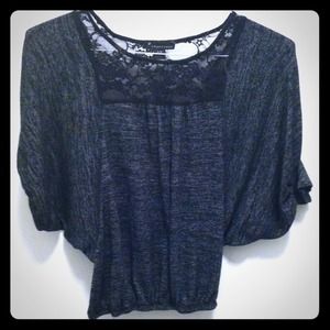 Flown charcoal  top