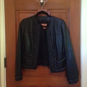 Tory Burch Leather Motorcycle Jacket
