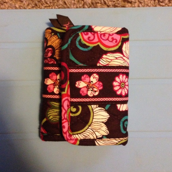 Vera Bradley Velcro Folding Wallet Mod Floral Pink